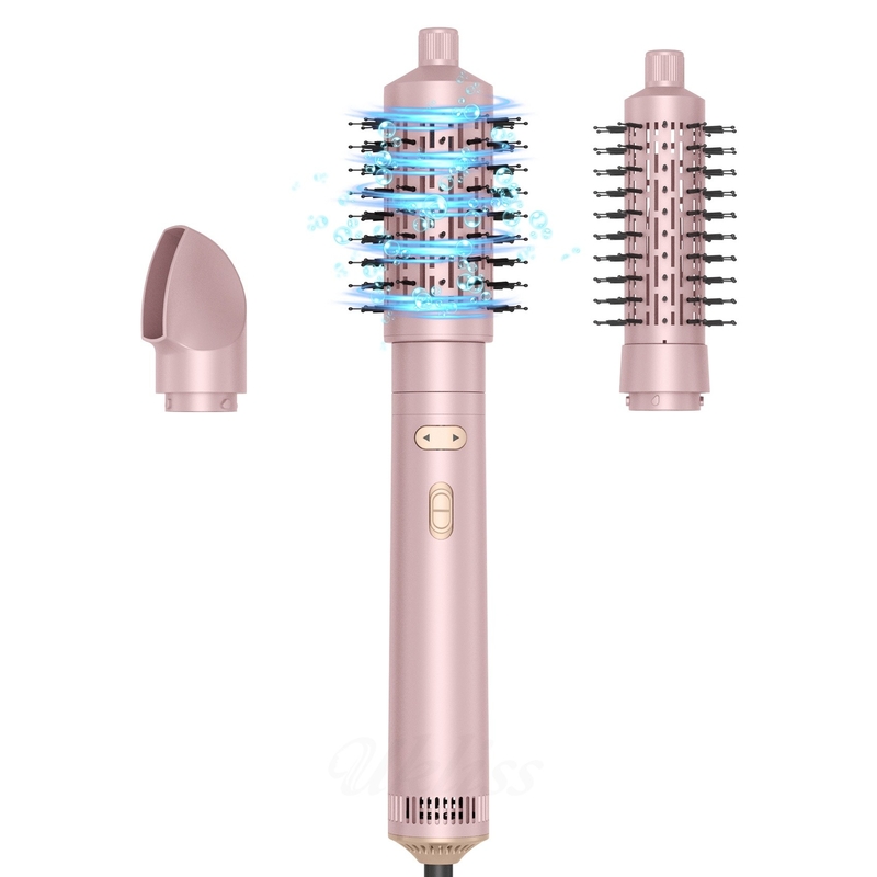 Secador de cabello cepillado 6 en 1 Peinador de cabello Tecnología iónica de plata Secador rápido Multi Styler para cabello recto rizado y rizado