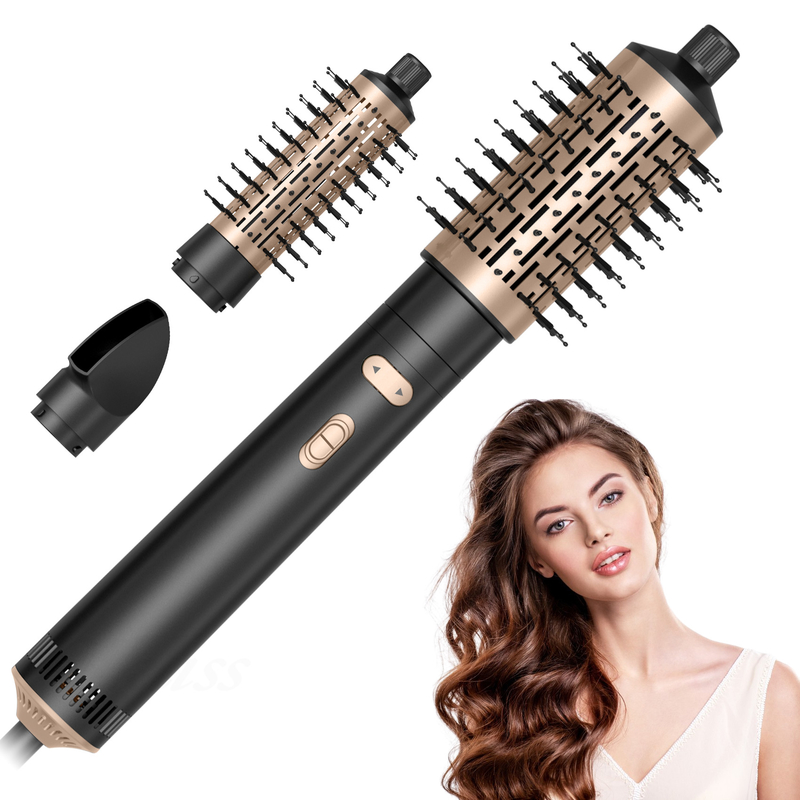 Secador de cabello cepillado 6 en 1 Peinador de cabello Tecnología iónica de plata Secador rápido Multi Styler para cabello recto rizado y rizado