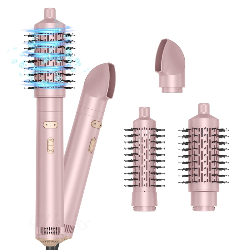 Secador de cabello cepillado 6 en 1 Peinador de cabello Tecnología iónica de plata Secador rápido Multi Styler para cabello recto rizado y rizado
