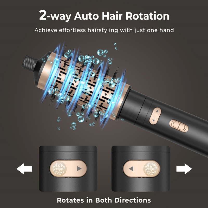 Secador de cabello cepillado 6 en 1 Peinador de cabello Tecnología iónica de plata Secador rápido Multi Styler para cabello recto rizado y rizado