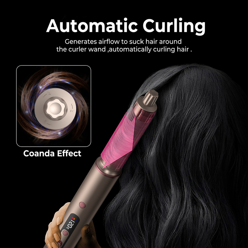 6 en 1 estilista profesional de aire caliente secador de cabello potente y alisador conjunto curling volumen alisador