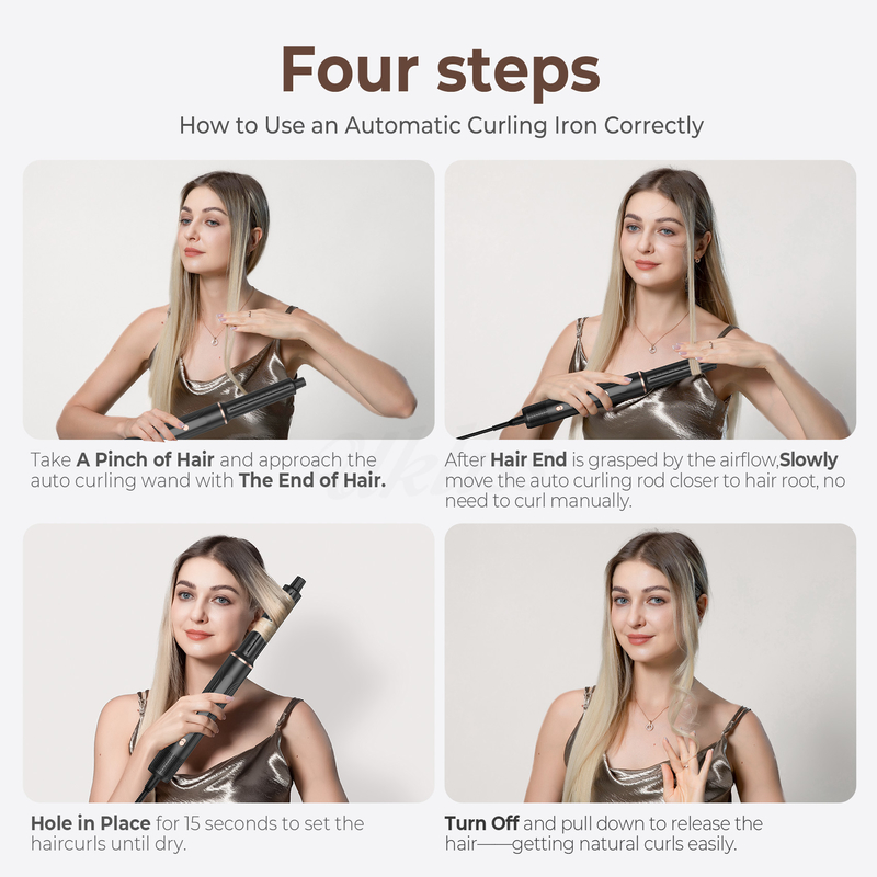 Percha para secar el cabello profesional con aire caliente 5 en 1 velocidad iónica negativa secado rápido frío 4 velocidad tensión 110V / 50HZ 240V / 60HZ
