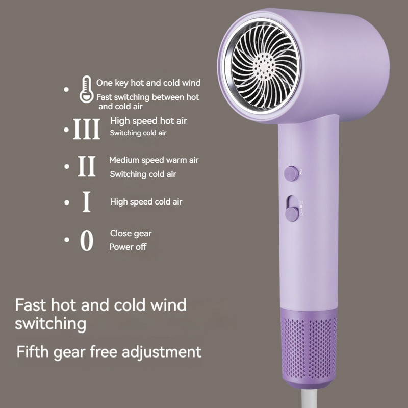 2000W Violeta Alta Velocidad Azul Rayo Iones Negativos Revair Secador de cabello Temperatura ajustable para uso doméstico