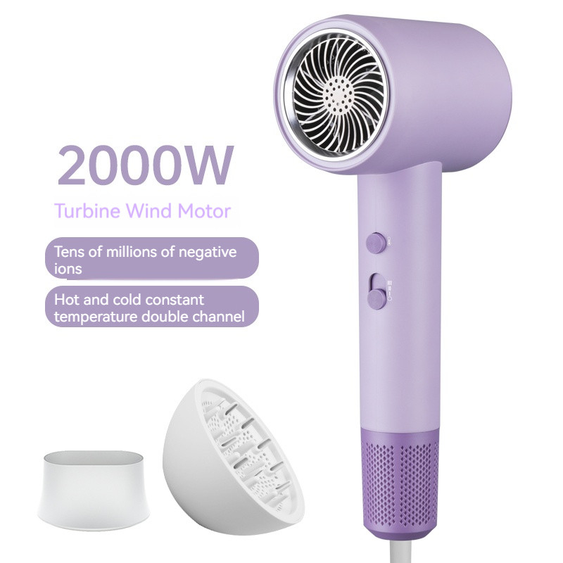 2000W Violeta Alta Velocidad Azul Rayo Iones Negativos Revair Secador de cabello Temperatura ajustable para uso doméstico